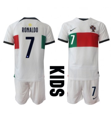 Portugal Cristiano Ronaldo #7 Replica Away Stadium Kit for Kids World Cup 2022 Short Sleeve (+ pants)